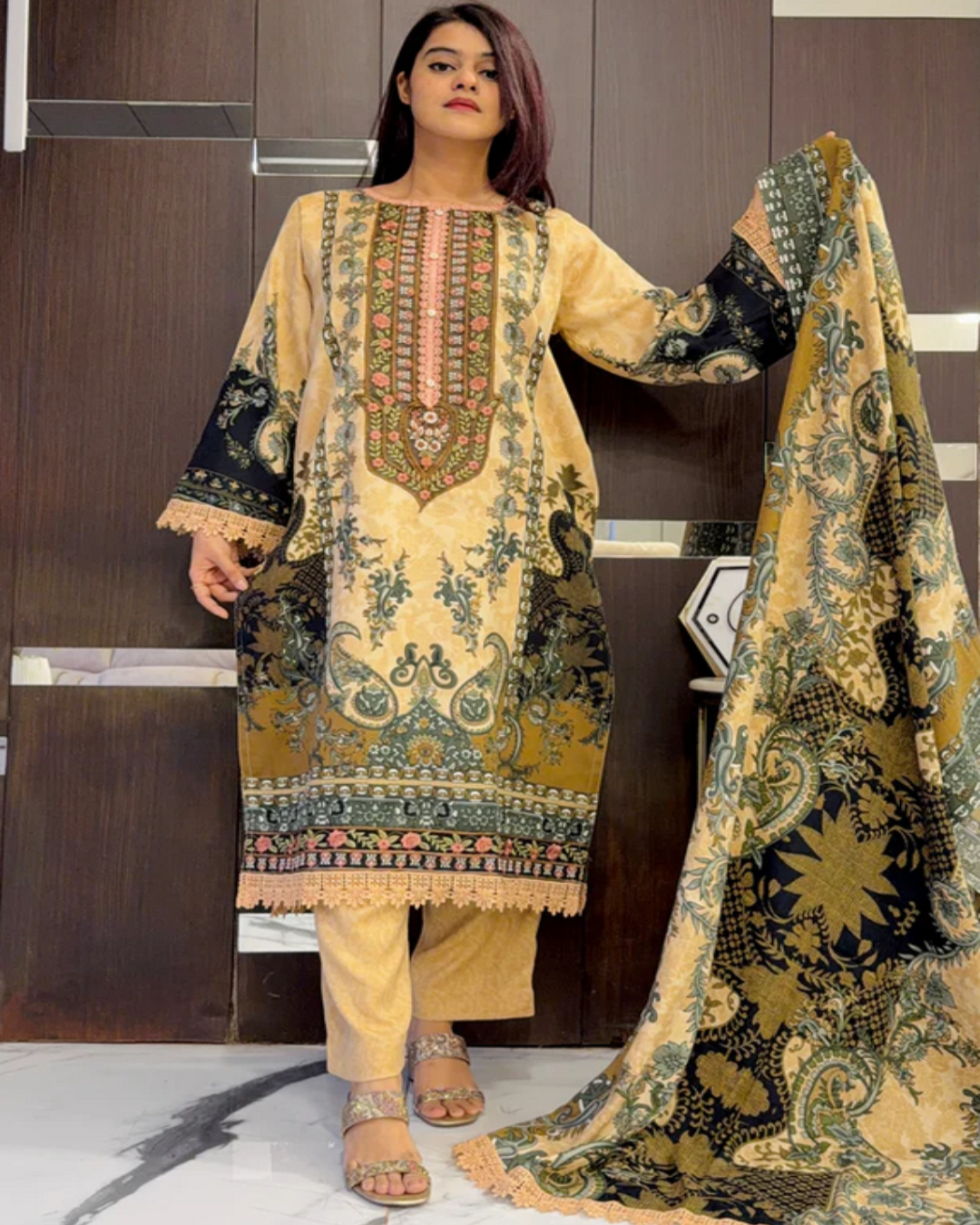 Pashmina 3pcs Suit 08