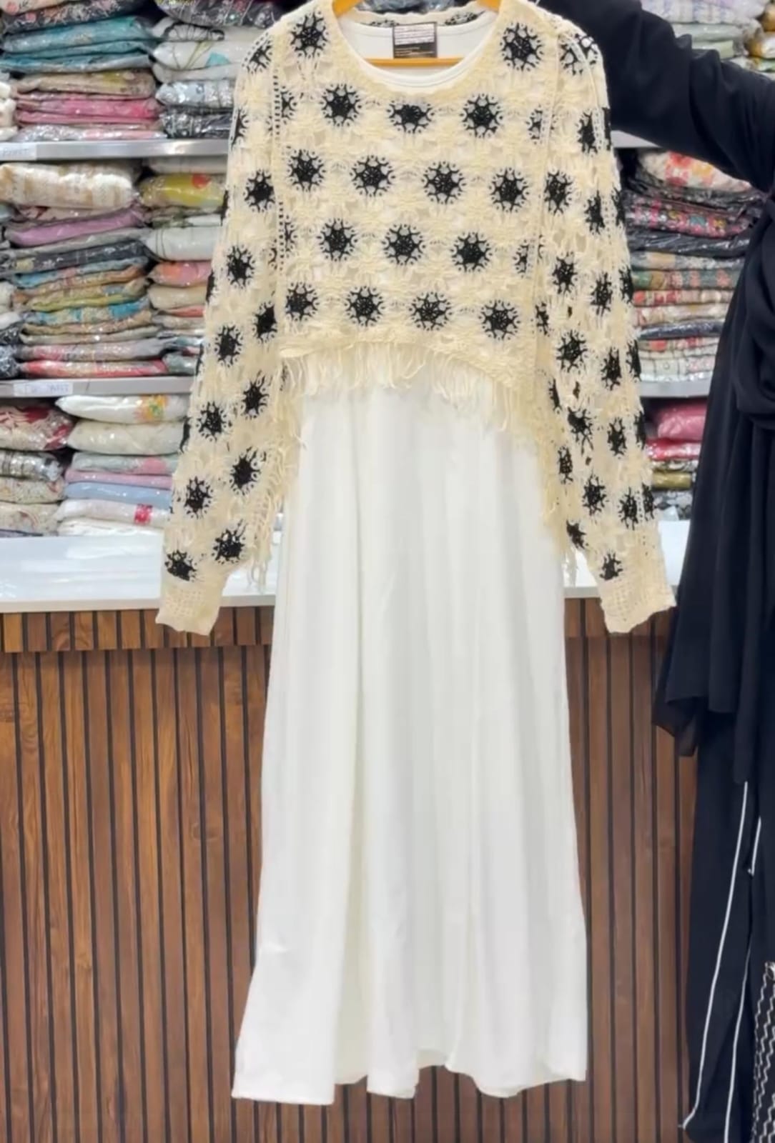 Long Maxi With Wool Poncho For Women