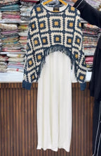 Long Maxi With Wool Poncho For Women