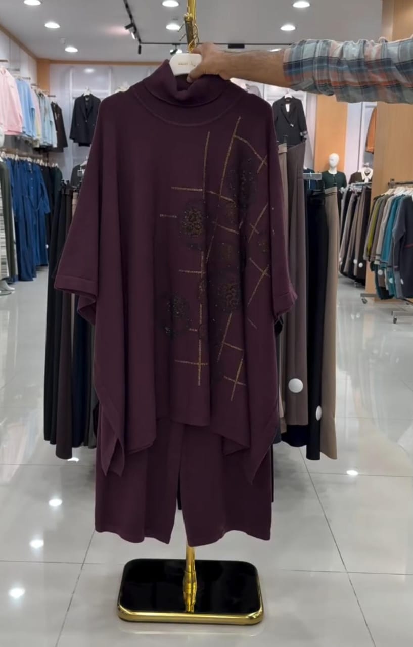 Winter 2pcs Set Shrug with Plazo For Women💖