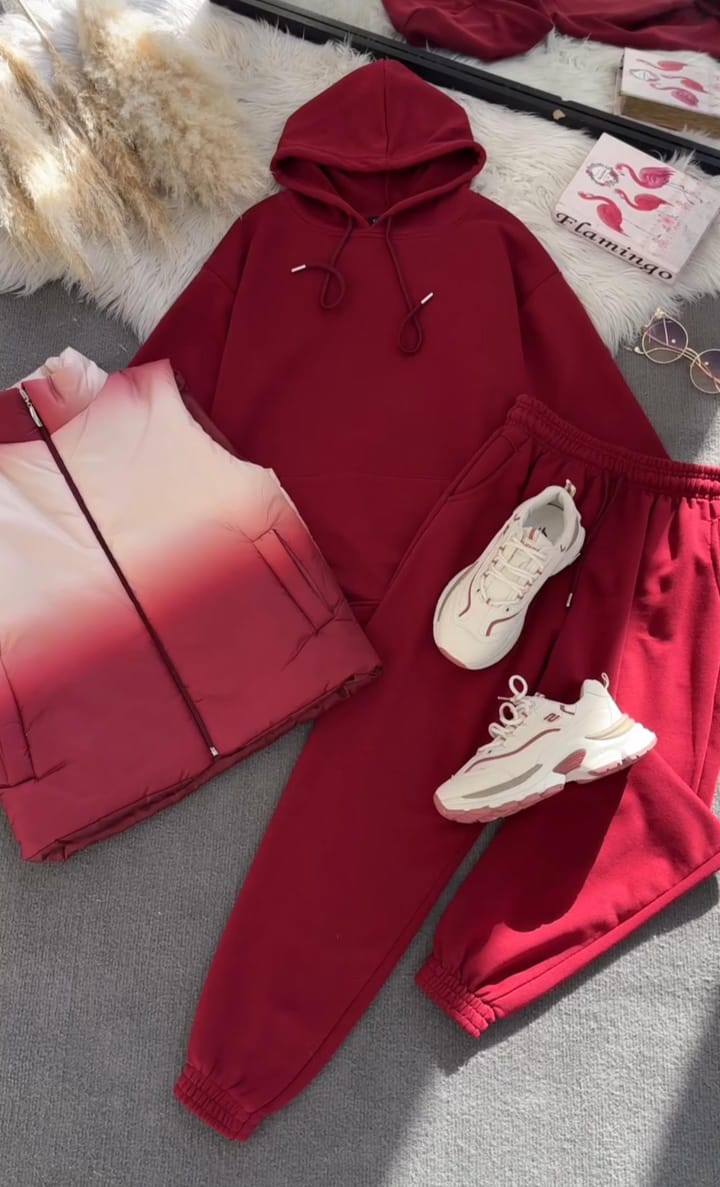 Bomber Jacket + Hoodie + Trouser set ❄️🖤