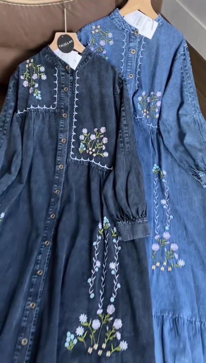 Pack of 2 Denim Style Frocks For Women 💙