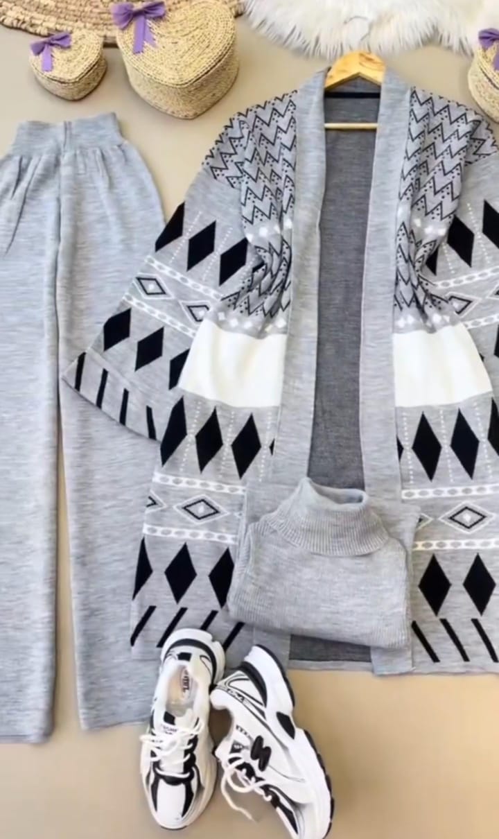 Wool Shrug + Inner + Trouser Set for Women ❄️