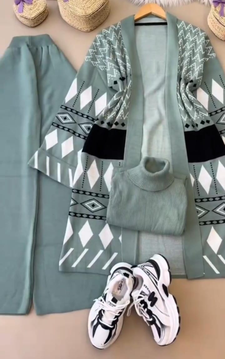 Wool Shrug + Inner + Trouser Set for Women ❄️