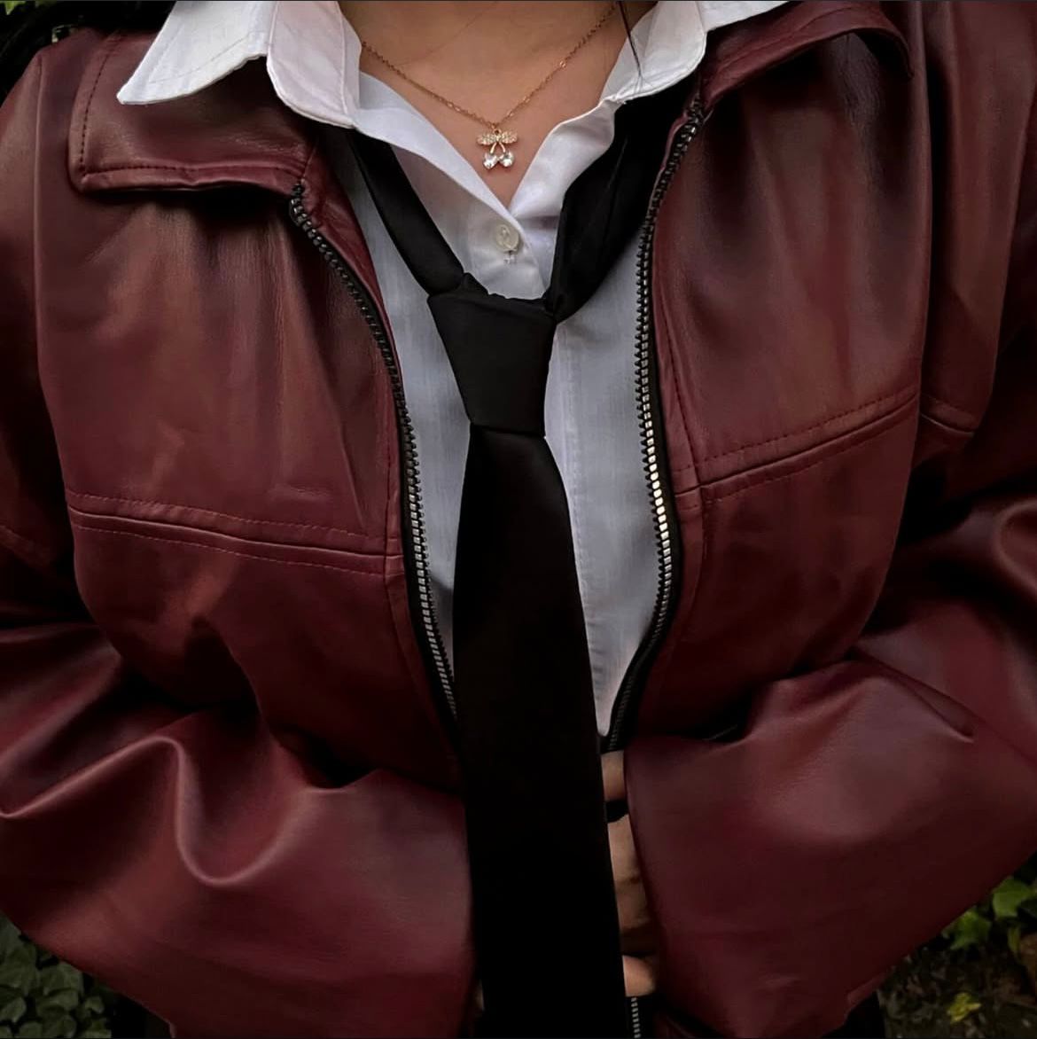 Urban Oversized Faux Leather Zip Jacket