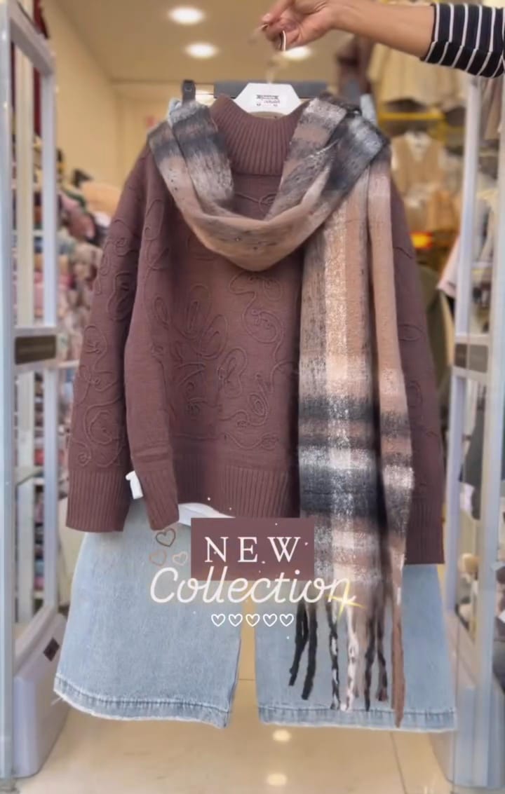 Sweater Pants with Scarf for Women ✨