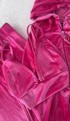 Velvet Hoodie Inner with Plazo Winter Set✨