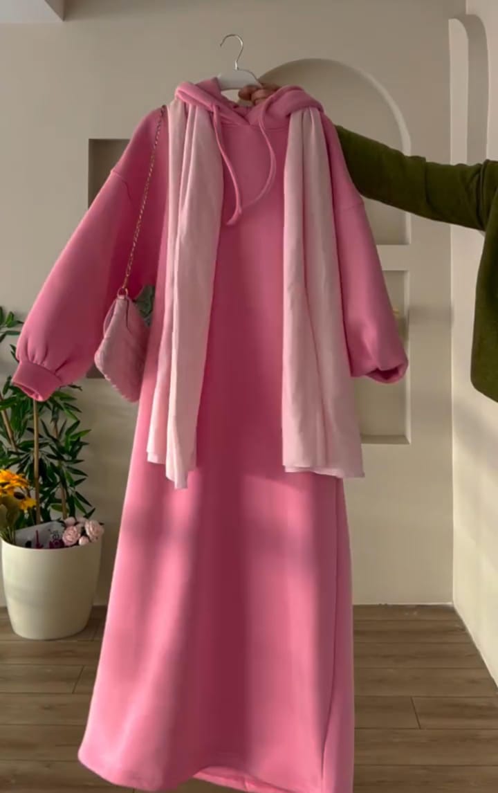 Long Hoodie With Scarf For Winter Collection❄️✨