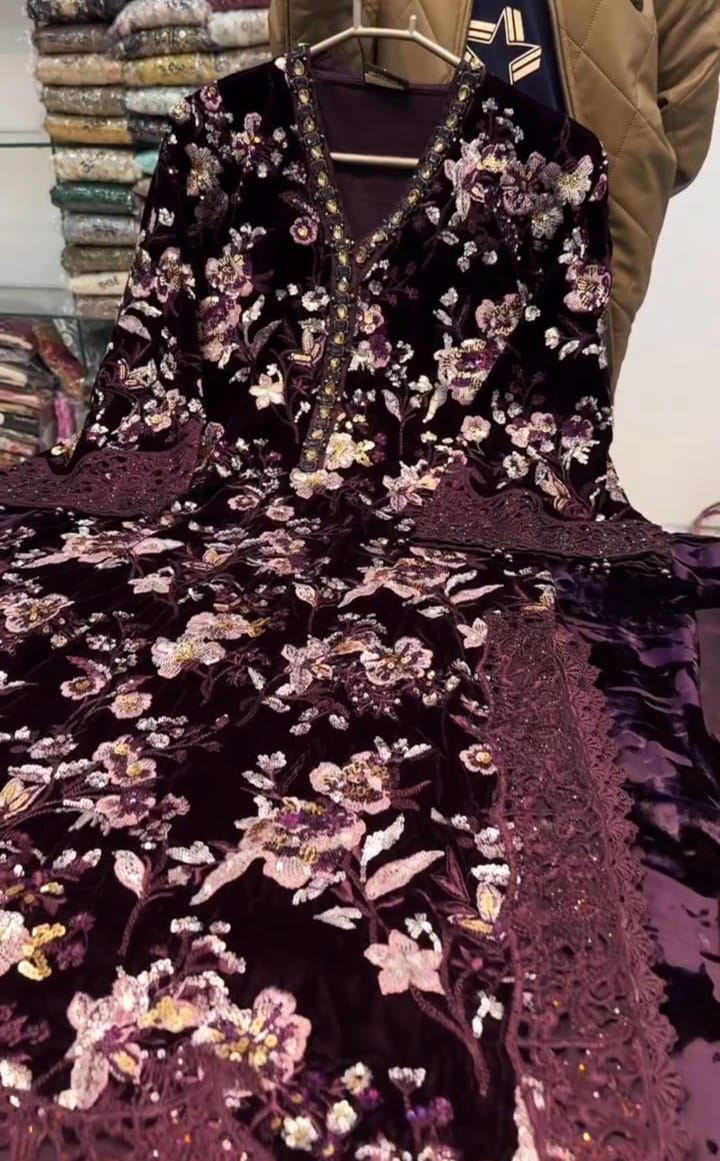 Velvet Embroidery 3-Piece Suit for Women🔥