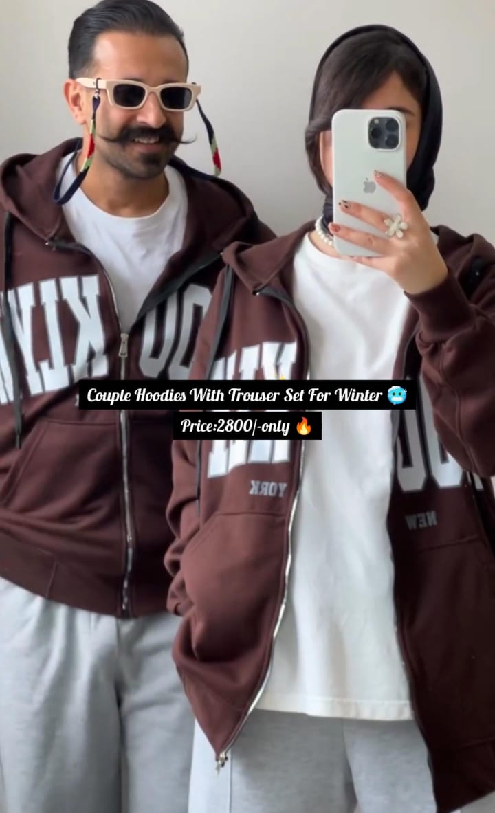 Winter Couple Hoodie With Trouser Set❄️