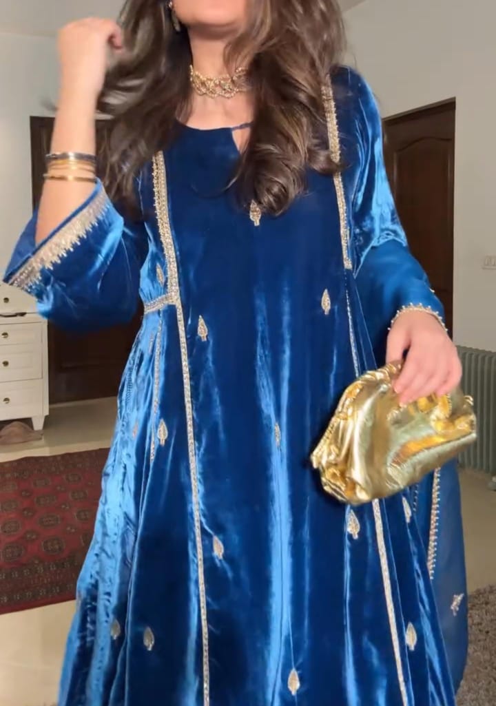 Velvet Embroidery 3-Piece Suit ✨