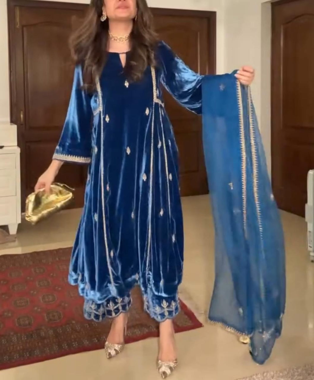 Velvet Embroidery 3-Piece Suit ✨