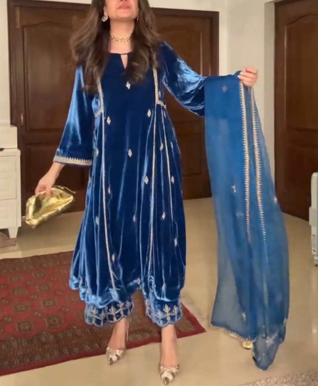 Velvet Embroidery 3-Piece Suit ✨