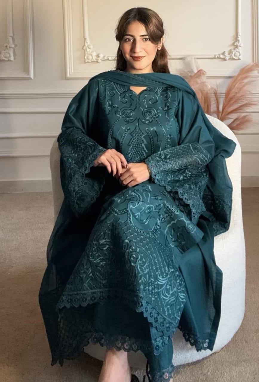 Chikankari Embroidered 3-Piece Suit for Women ✨