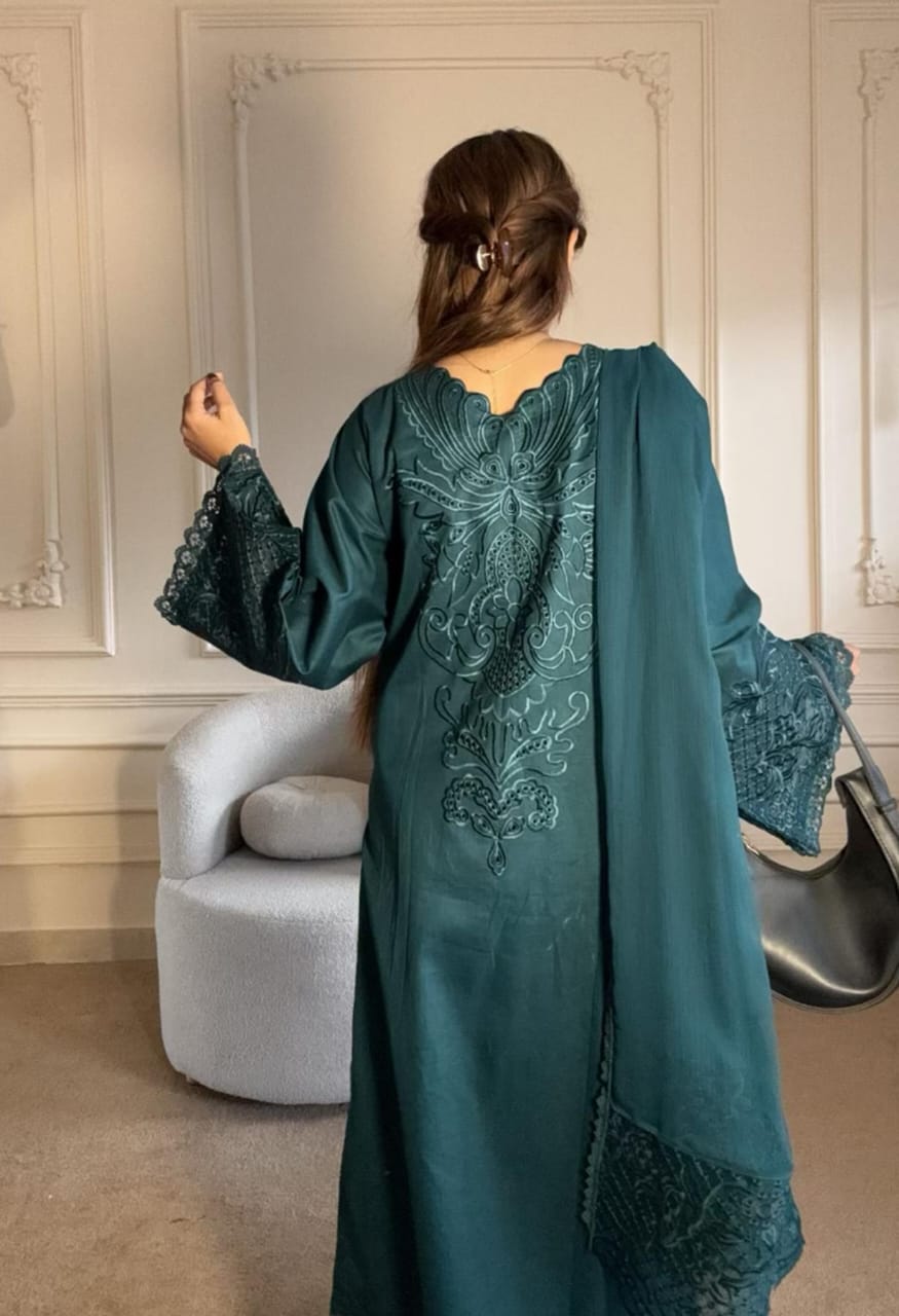 Chikankari Embroidered 3-Piece Suit for Women ✨