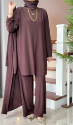 Trendy Long Shrug Inner & Plazo Set✨