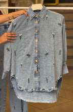 Trendy Embroidered Denim set For Women✨