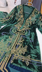 Velvet Embroidered 3-Piece Suit for Women 👗✨