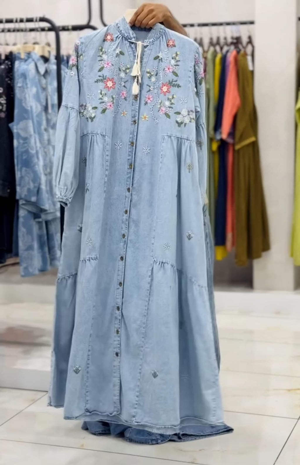 Stylish Denim-inspired Frock For Women👗