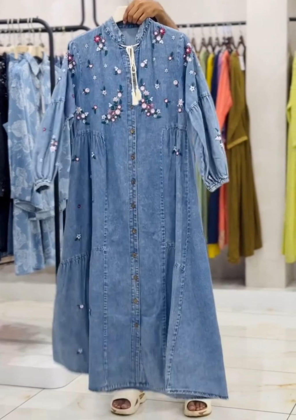 Stylish Denim-inspired Frock For Women👗