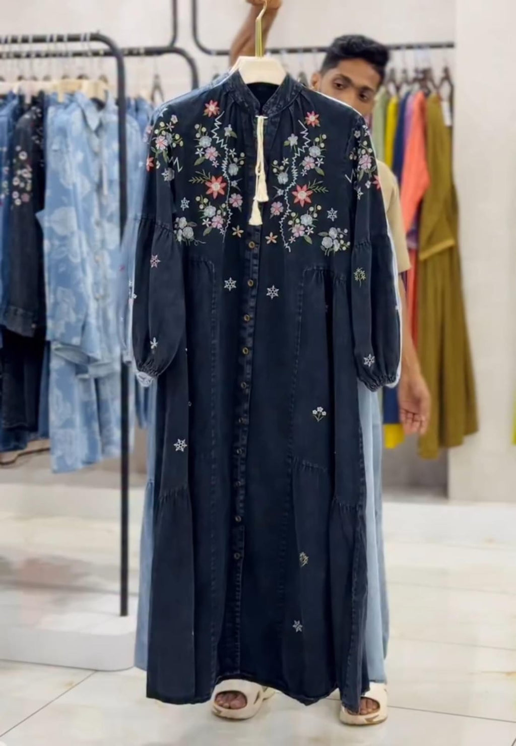 Stylish Denim-inspired Frock For Women👗