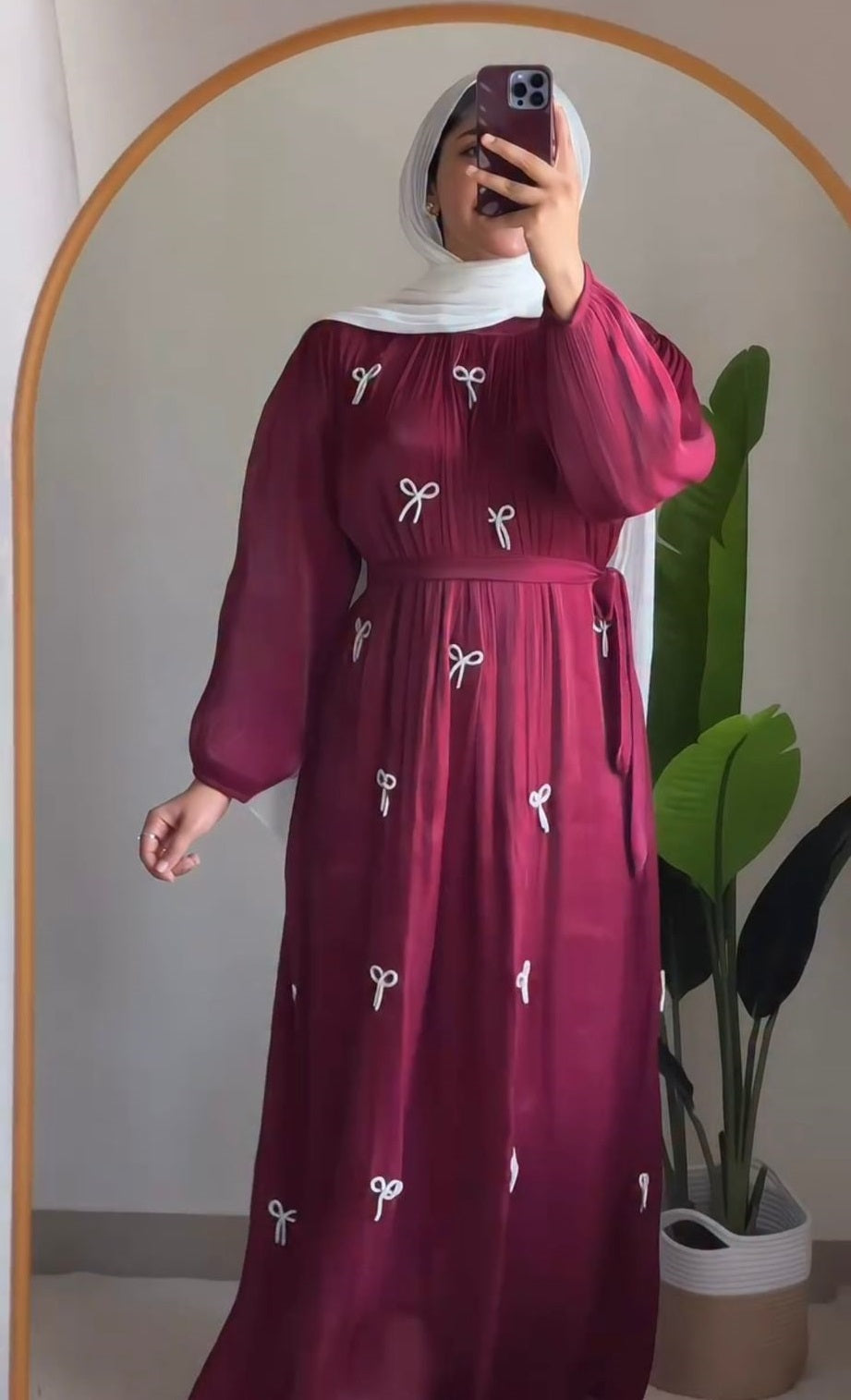 BUY 1 GET 1 FREE Embroidered Chiffon Abaya