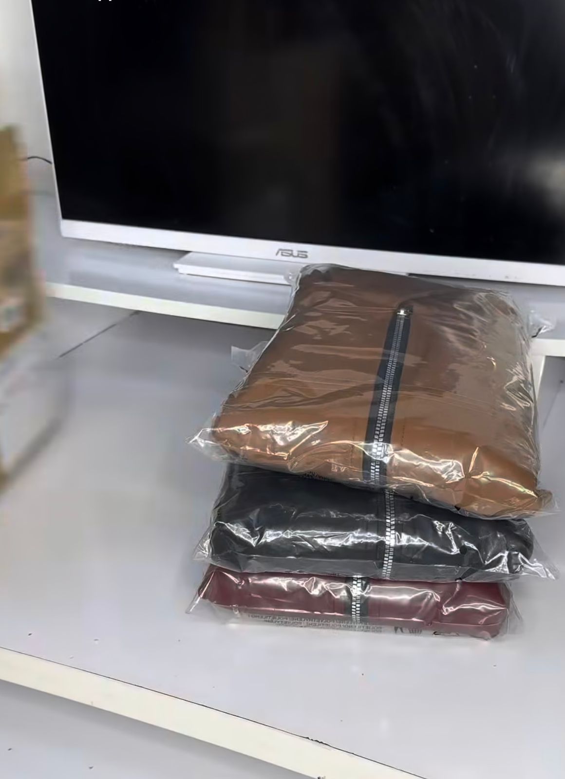 Urban Oversized Faux Leather Zip Jacket