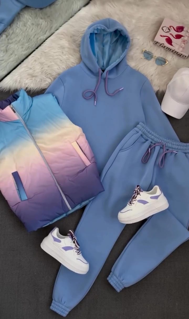 Bomber Jacket + Hoodie + Trouser set ❄️🖤