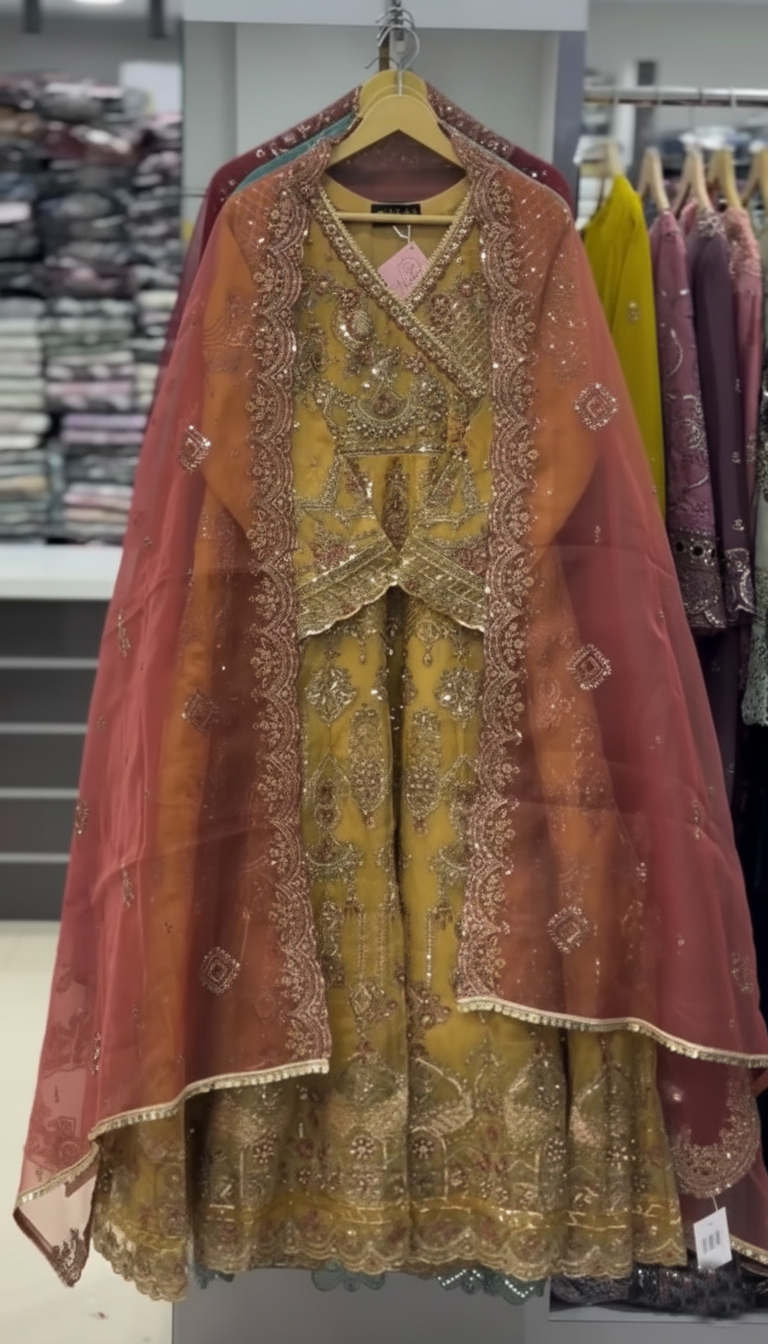 3pcs Luxury Embroidered Dress with Dupatta
