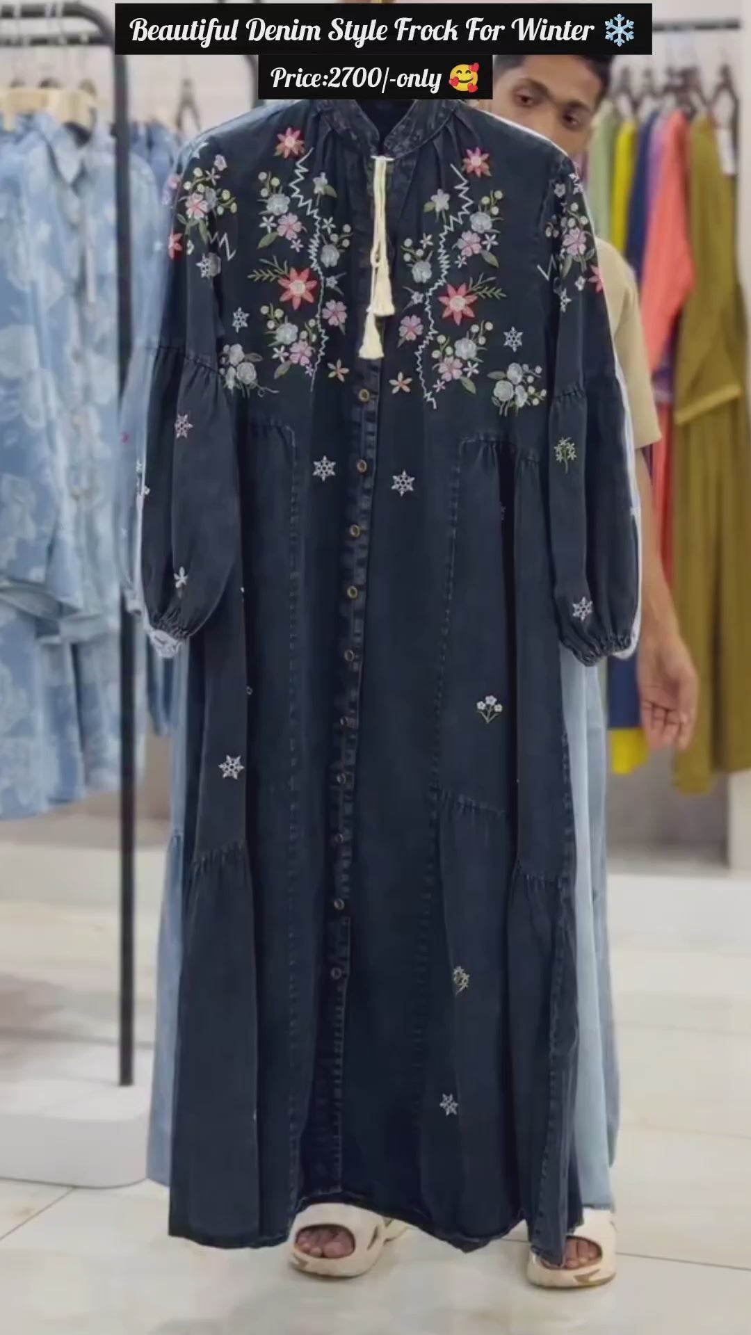 Stylish Denim-inspired Frock For Women👗