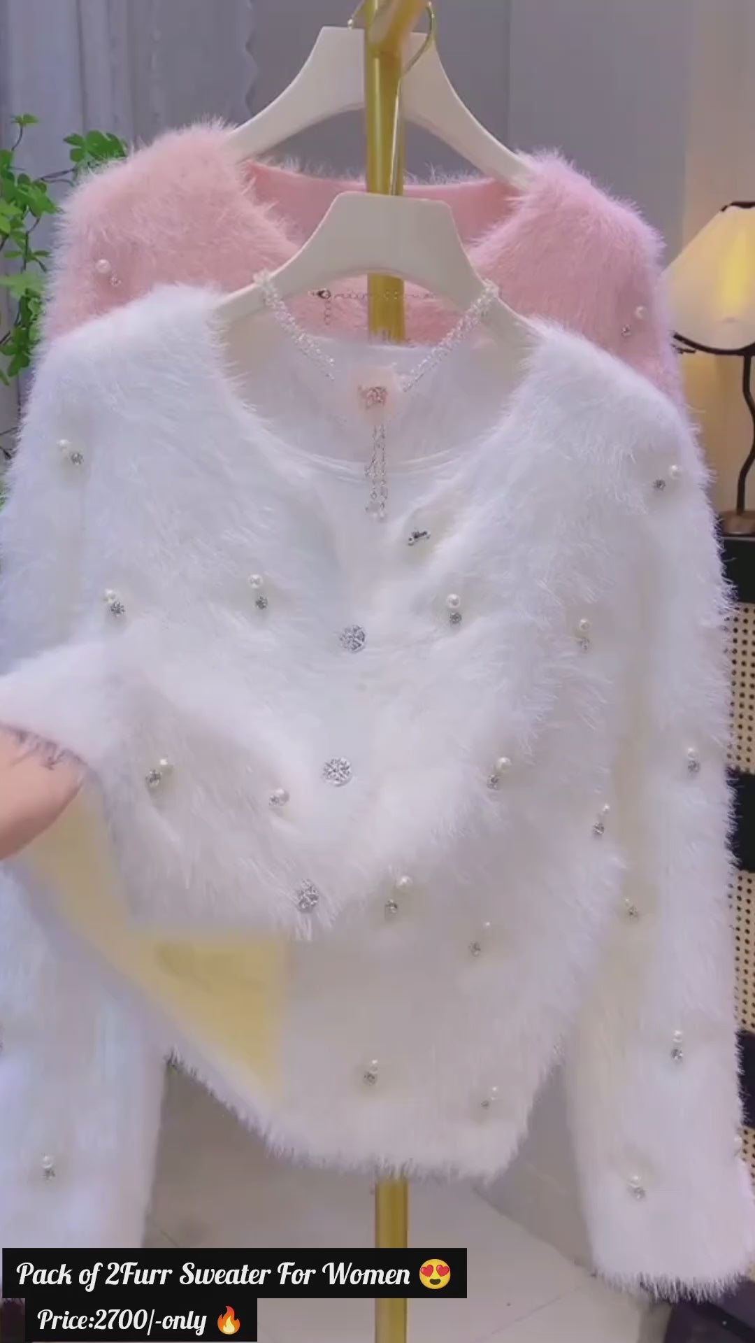 Pack of 2 Fur Sweaters for Women ✨