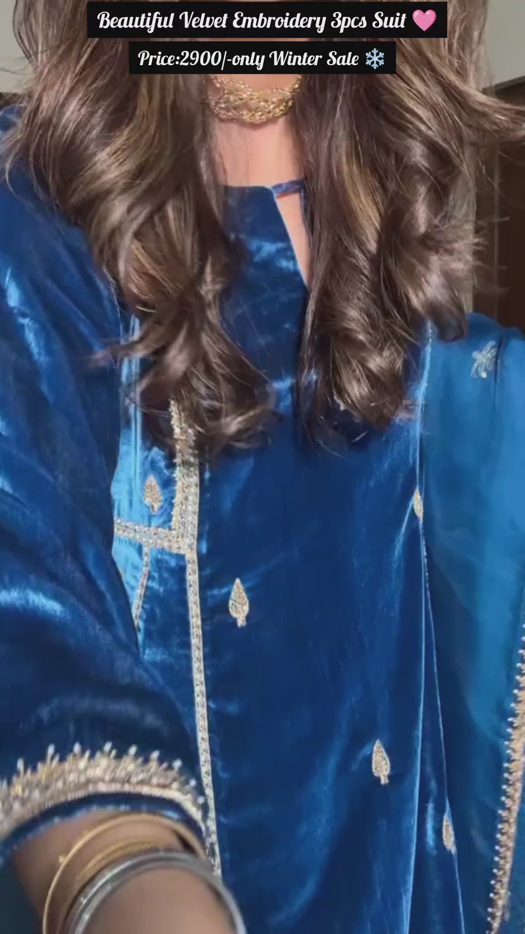 Velvet Embroidery 3-Piece Suit ✨