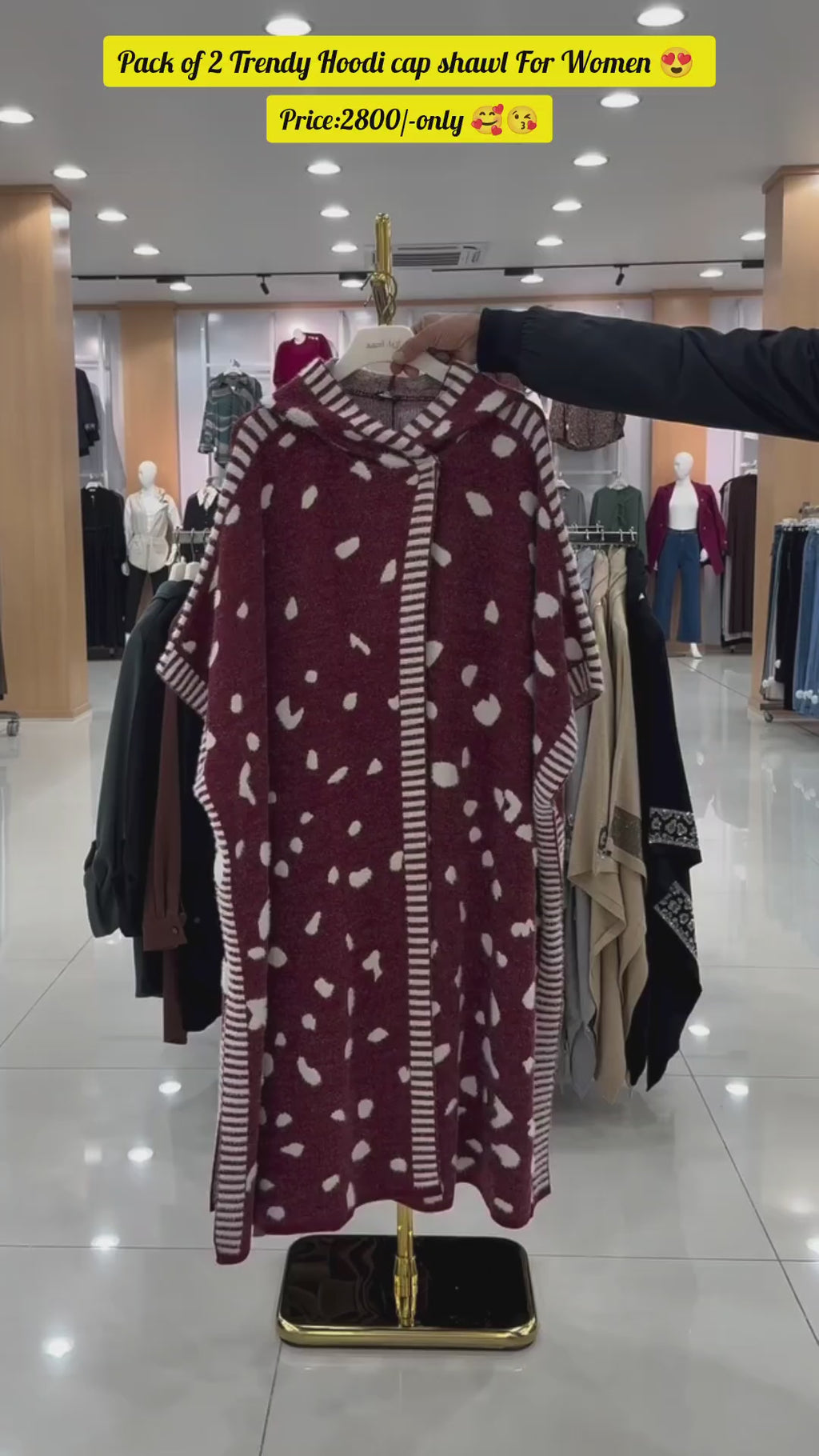 Pack of 2 Hoodie Style Cap Shawls for Women  ✨