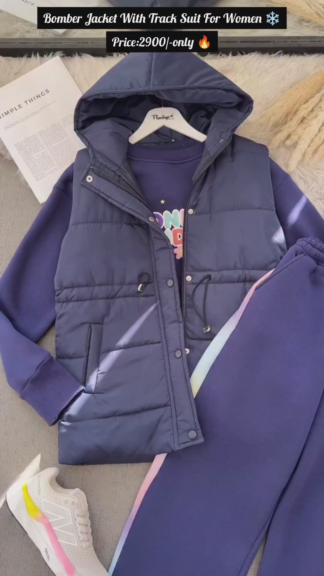 Bomber Jacket with Tracksuit for Women👕