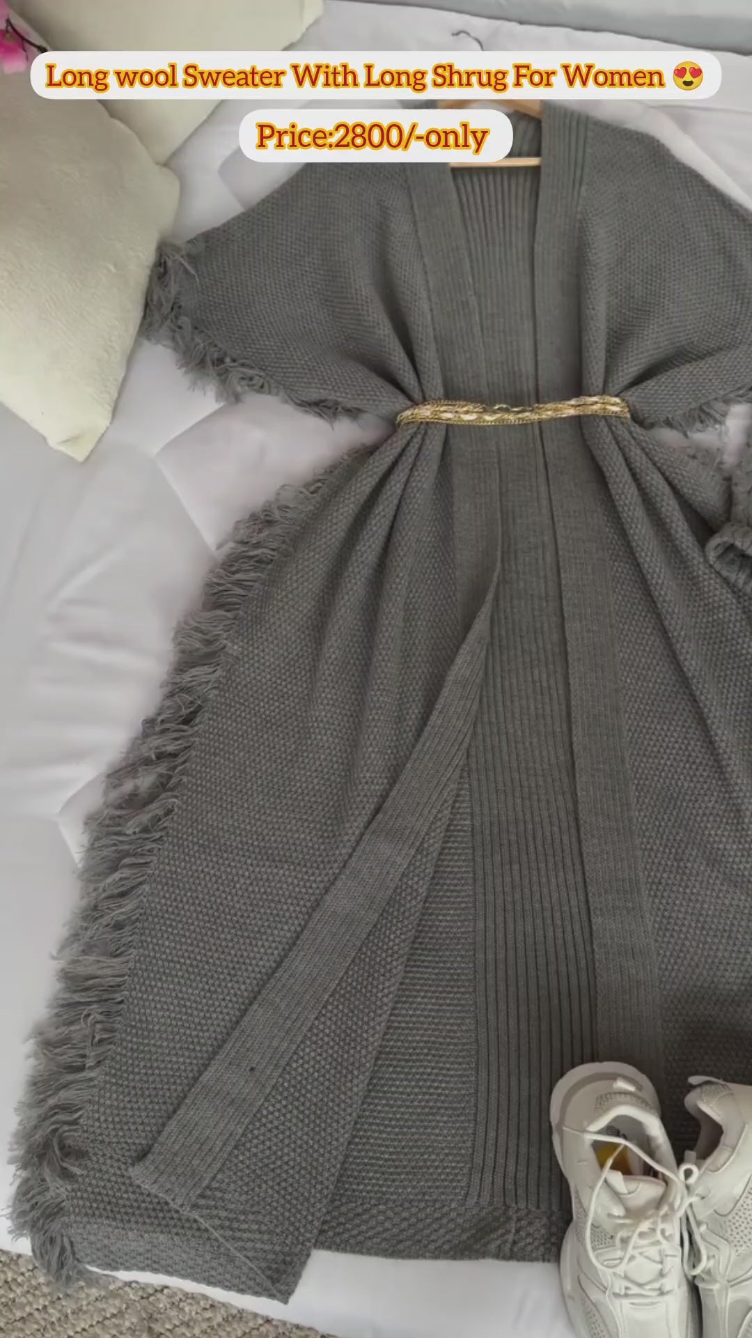 Long Sweater with Shrug for Women❄️